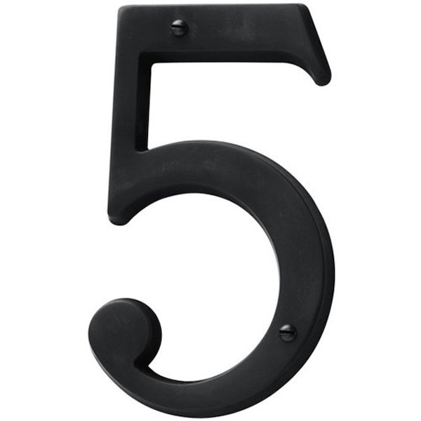 Delaney Hardware No 5 BLACK METAL HOUSE NUMBER 4205005 - main